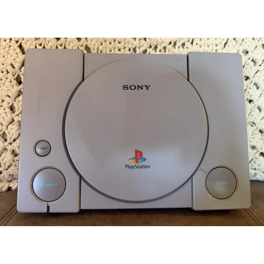 Sony PlayStation 1 Console - Gray, SCPH-7001, With Power Cord And AV Cord
